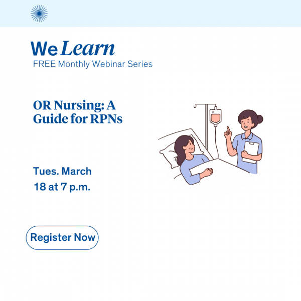 Non-Member Registration -WeLearn Webinar - RPN- Operating Room Nursing - March 18, 2025 @7pm