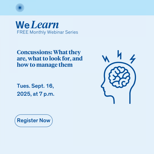 Member Registration -Concussions: What they are, what to look for, and how to manage them - September 16, 2025 @7pm